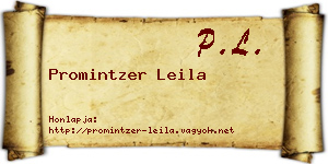 Promintzer Leila névjegykártya